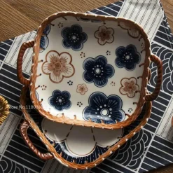 Plates u0026 More Küche & Esszimmer-Japanische Keramik-Backschüssel mit Griff – Mikrowellengeeignete Nudelschale, 1 Stück