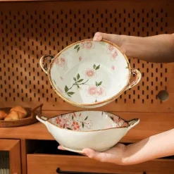 Tom Küche & Esszimmer-Japanische Keramik-Nudelschüssel mit Griff, 75-Zoll-Suppenschüssel für Ramen-Warmgerichte