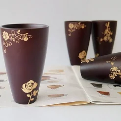 The Cozy Mug Küche & Esszimmer-Japanischer Holzbecher – Umweltfreundliches Trinkgeschirr