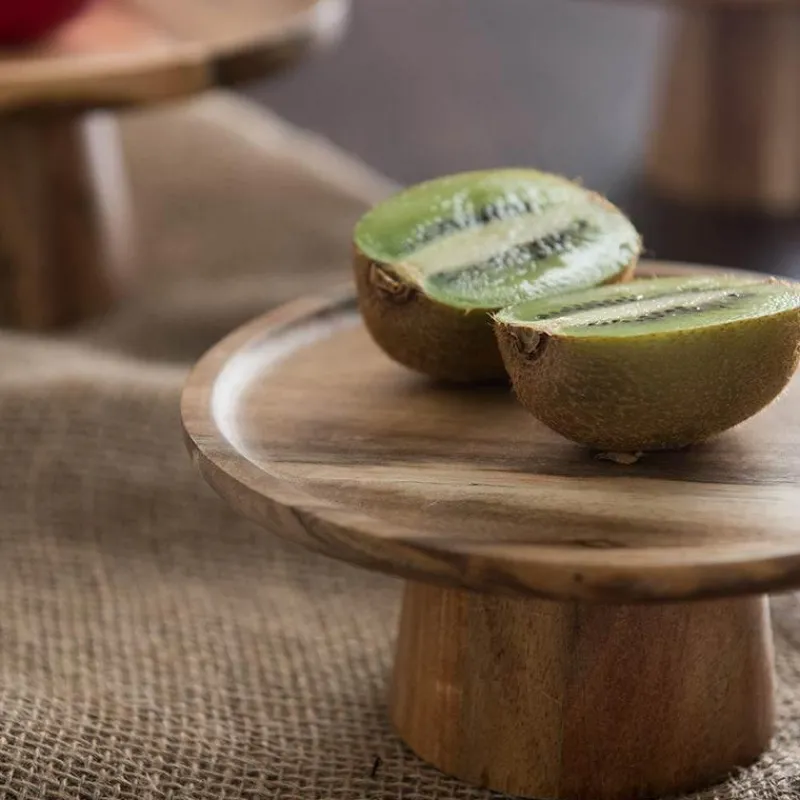 The Culinary Kit Küche & Esszimmer-Japanischer Snackteller aus Holz – Elegantes Sushi- und Vorspeisengeschirr