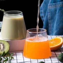 Tom Küche & Esszimmer-Japanisches Bergglas-Tassenset – Elegantes Trinkgeschirr für Tee, Kaffee, Saft, Wein