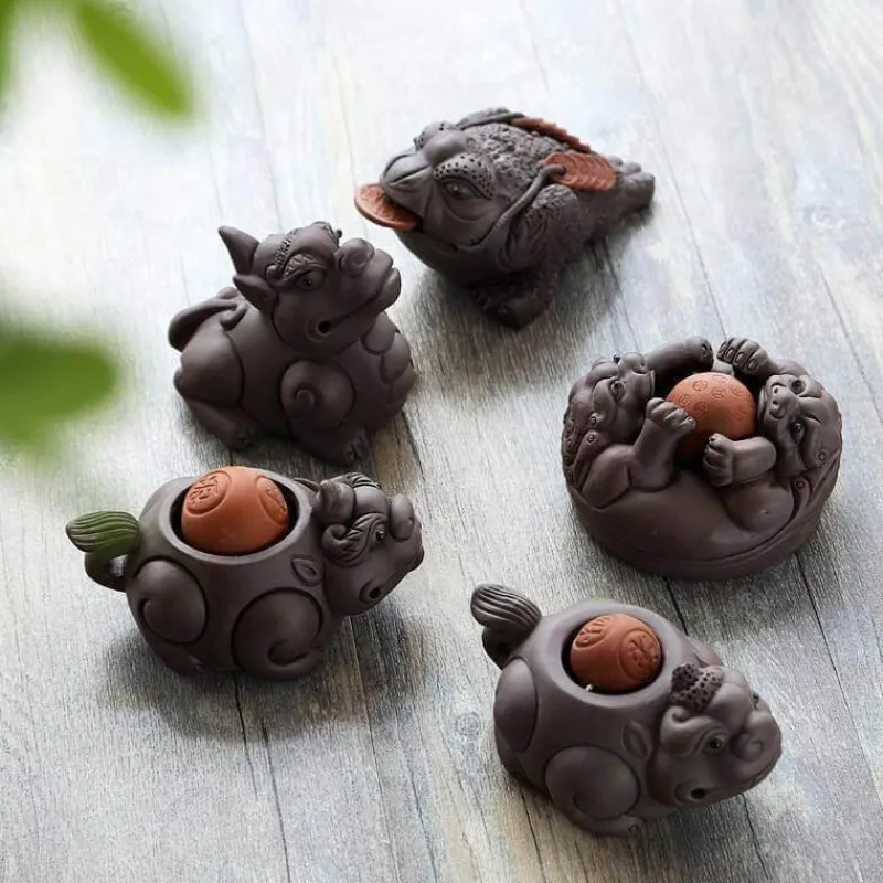 The Cozy Mug Küche & Esszimmer-Japanisches Kröten-Teehaustier-Set – Kreative Keramik für Teeliebhaber