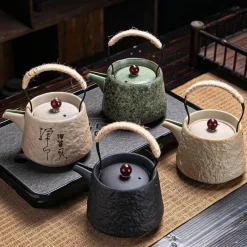 Plates u0026 More Küche & Esszimmer-Japanisches Teekannenset im Retro-Stil – Keramik-Kungfu-Teekanne mit Tassen