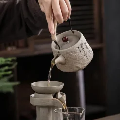 Plates u0026 More Küche & Esszimmer-Japanisches Teekannenset im Retro-Stil – Keramik-Kungfu-Teekanne mit Tassen