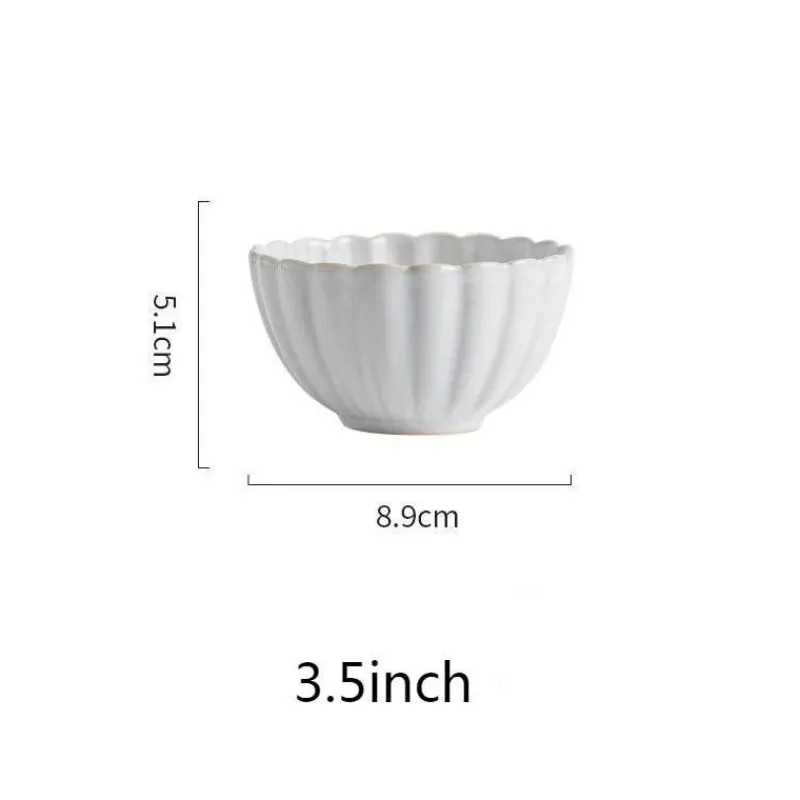 Tom Küche & Esszimmer-Japanisches weißes Keramik-Essteller-Set – elegantes Geschirr