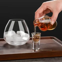 Plates u0026 More Küche & Esszimmer-Japanisches Weinflaschen- und Becherset aus Glas mit Stövchen – elegantes Trinkgeschirr für besondere Anlässe