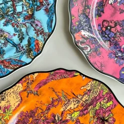 Feast u0026 Flair Küche & Esszimmer-Jungle Flower Speiseteller-Set aus Bone China – Elegantes Geschirr