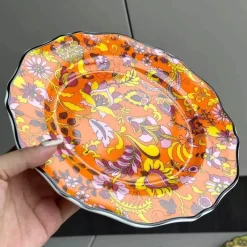 Feast u0026 Flair Küche & Esszimmer-Jungle Flower Speiseteller-Set aus Bone China – Elegantes Geschirr