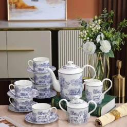 Feast u0026 Flair Küche & Esszimmer-Jungle Lion Tee- und Kaffeeservice aus Bone China – Elegante Geschirrkollektion