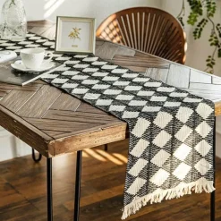 Fine Table Threads Küche & Esszimmer-Jute-Tischläufer mit Quasten – rustikaler Akzent für die Inneneinrichtung