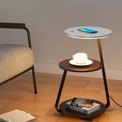 Cozy Living Beleuchtung|Möbel-Kabellose Ladelampe aus Holz – sanft leuchtendes Schreibtischlicht