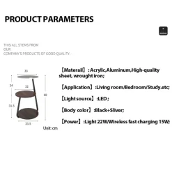 Cozy Living Beleuchtung|Möbel-Kabellose Ladelampe aus Holz – sanft leuchtendes Schreibtischlicht