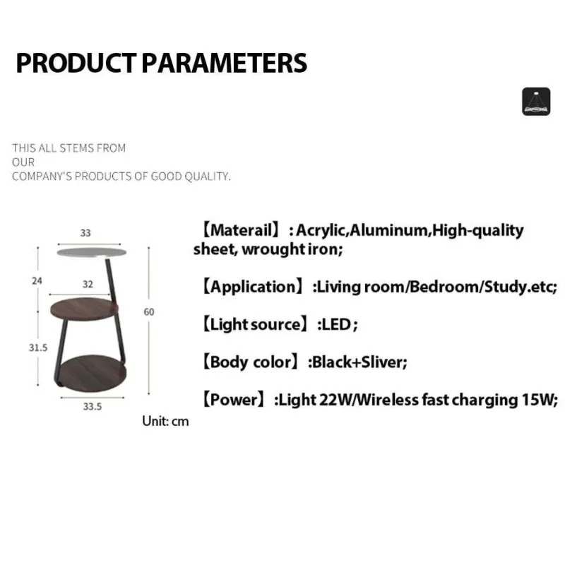 Cozy Living Beleuchtung|Möbel-Kabellose Ladelampe aus Holz – sanft leuchtendes Schreibtischlicht