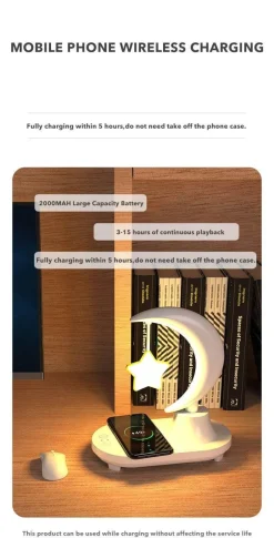 Comfort u0026 Style Gadgets Für Zuhause|Beleuchtung-Kabellose Ladenachtlampe – Mondstern-Design