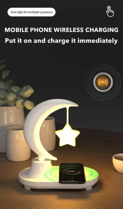 Comfort u0026 Style Gadgets Für Zuhause|Beleuchtung-Kabellose Ladenachtlampe – Mondstern-Design