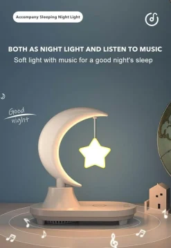 Comfort u0026 Style Gadgets Für Zuhause|Beleuchtung-Kabellose Ladenachtlampe – Mondstern-Design