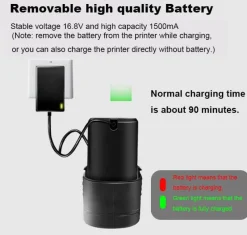 Cozy Living Outdoor & Garten|Heimwerkzeuge-Kabelloser Mini-Handdrucker – Automatisches tragbares Druckgerät