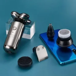 PureGlow Männerpflege|Körperpflege-Kabelloser, wasserdichter Bartschneider – wiederaufladbares 5-in-1-Pflegewerkzeug