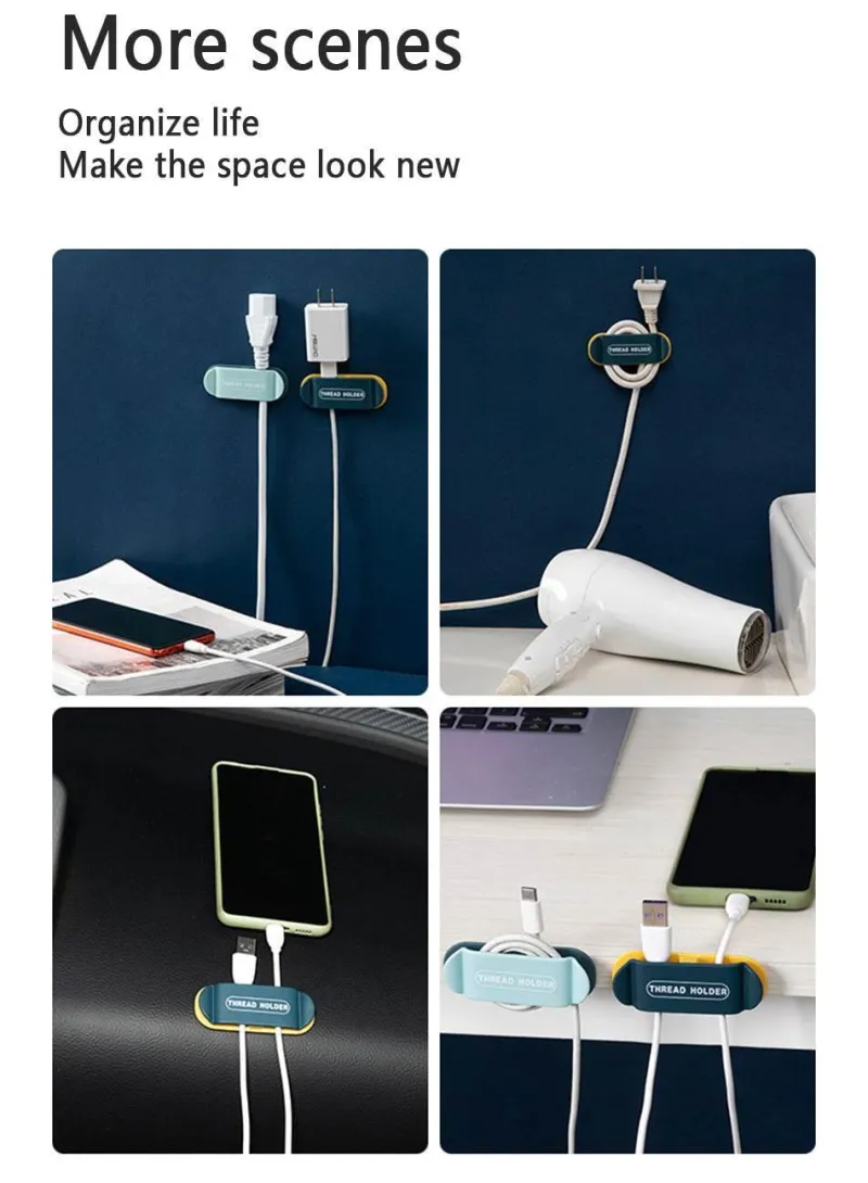 Comfort u0026 Style Gadgets Für Zuhause-Kabel-Organizer-Clips – 4 kreative selbstklebende Halter
