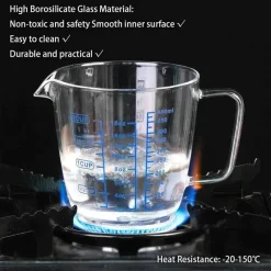 Feast u0026 Flair Küche & Esszimmer-Kaffeekanne aus Glas – Espresso-Latte-Krug für Baristas