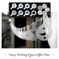 The Cozy Mug Küche & Esszimmer-Kaffeekuchen-Schablonen – 8-teiliges Backset