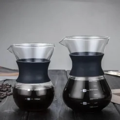 Tom Küche & Esszimmer-Kaffeemaschine aus Edelstahlglas – langlebiger Filter