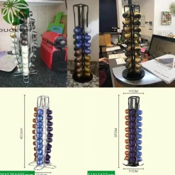 Tom Küche & Esszimmer-Kaffeepadhalter – Metallgestell für 18 Nespresso Dolce Gusto Kapseln