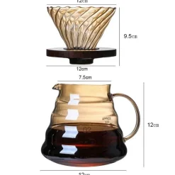 Tom Küche & Esszimmer-Kaffeeperkolator aus Glas – Umweltfreundliche, wiederverwendbare Filterkaffeemaschine