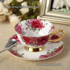 The Cozy Mug Küche & Esszimmer-Kaffeeservice aus Keramik – Elegante Tassen- und Untertassen-Kollektion