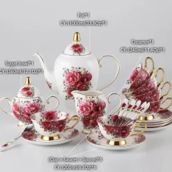 The Cozy Mug Küche & Esszimmer-Kaffeeservice aus Keramik – Elegante Tassen- und Untertassen-Kollektion