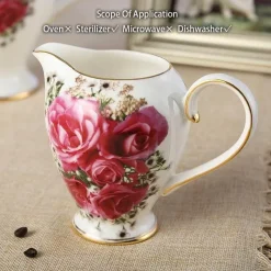 The Cozy Mug Küche & Esszimmer-Kaffeeservice aus Keramik – Elegante Tassen- und Untertassen-Kollektion