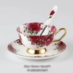 The Cozy Mug Küche & Esszimmer-Kaffeeservice aus Keramik – Elegante Tassen- und Untertassen-Kollektion