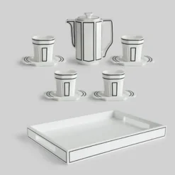 The Cozy Mug Küche & Esszimmer-Kaffeeservice aus Keramik im koreanischen 2D-Art-Stil