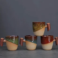 Plates u0026 More Küche & Esszimmer-Kaffeetasse aus Keramik – Elegante Latte-Tasse aus Porzellan für das Homeoffice