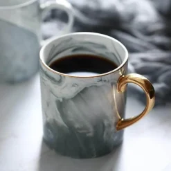 Cup Couture Küche & Esszimmer-Kaffeetasse aus Marmorporzellan – elegante europäische Teetasse