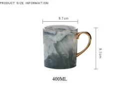 Cup Couture Küche & Esszimmer-Kaffeetasse aus Marmorporzellan – elegante europäische Teetasse