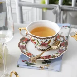 Feast u0026 Flair Küche & Esszimmer-Kaffeetassen-Set aus Bone China – 220 ml Teetasse mit Untertasse