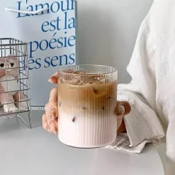 Plates u0026 More Küche & Esszimmer-Kaffeetassen-Set aus Borosilikatglas – hitzebeständiges Trinkgeschirr für heiße und kalte Getränke