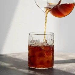 Plates u0026 More Küche & Esszimmer-Kaffeetassen-Set aus geripptem Glas – elegantes Trinkgeschirr für heiße Getränke