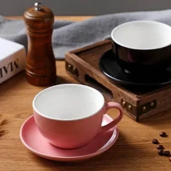 Plates u0026 More Küche & Esszimmer-Kaffeetassen-Set aus Keramik – Elegantes Trinkgeschirr aus Porzellan für die Küche zu Hause