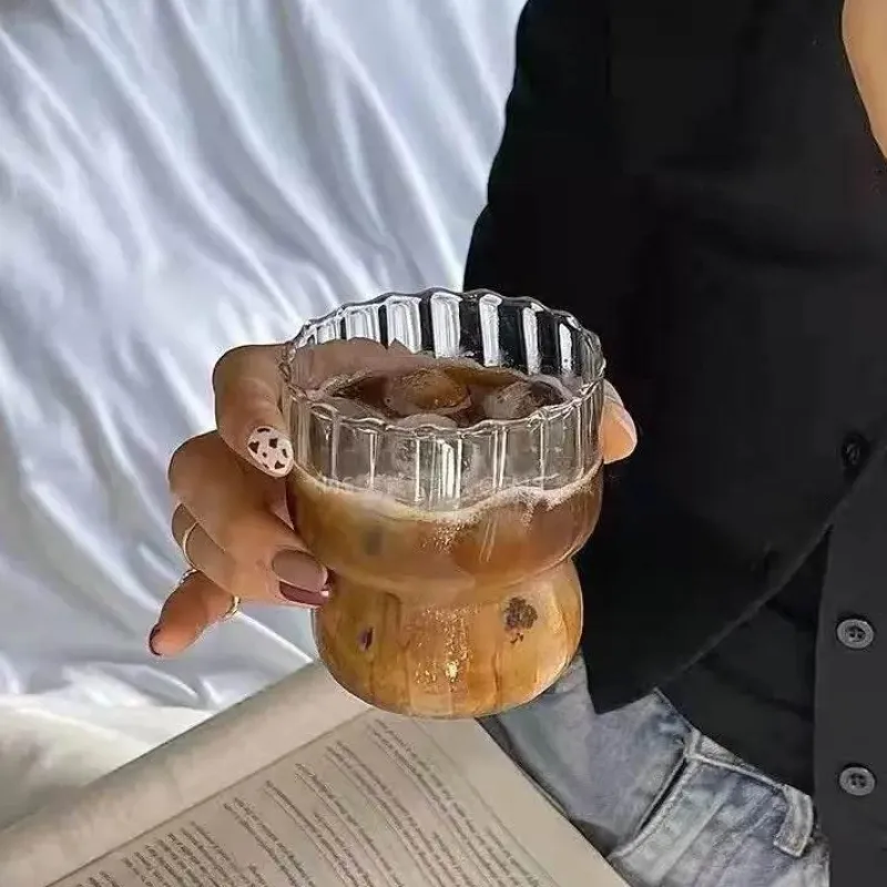 Plates u0026 More Küche & Esszimmer-Kaffeetassen-Set aus klarem Glas, 6 Stück – hitzebeständiges vertikales Design für alle Getränke