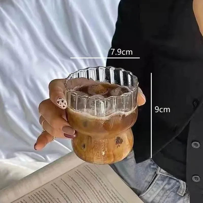 Plates u0026 More Küche & Esszimmer-Kaffeetassen-Set aus klarem Glas, 6 Stück – hitzebeständiges vertikales Design für alle Getränke