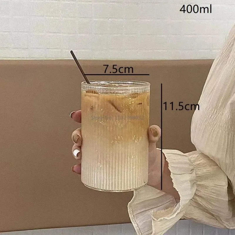 Plates u0026 More Küche & Esszimmer-Kaffeetassen-Set aus klarem Glas, 6 Stück – hitzebeständiges vertikales Design für alle Getränke