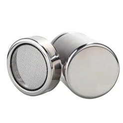 Tom Küche & Esszimmer-Kakaopulverstreuer - Kaffeegewürzstreuer aus Edelstahl mit Deckel