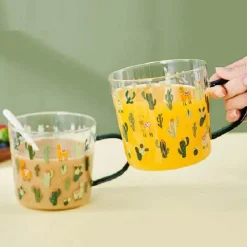 Plates u0026 More Küche & Esszimmer-Kaktusglas-Tee-/Milchbecher – Kaffeebecher mit Skala