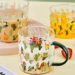 Plates u0026 More Küche & Esszimmer-Kaktusglas-Tee-/Milchbecher – Kaffeebecher mit Skala