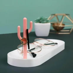 Tranquil Waters Badezimmer-Kaktus-Schreibtisch-Organizer – Kreative Aufbewahrungslösung für das Home Office