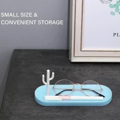 Tranquil Waters Badezimmer-Kaktus-Schreibtisch-Organizer – Kreative Aufbewahrungslösung für das Home Office