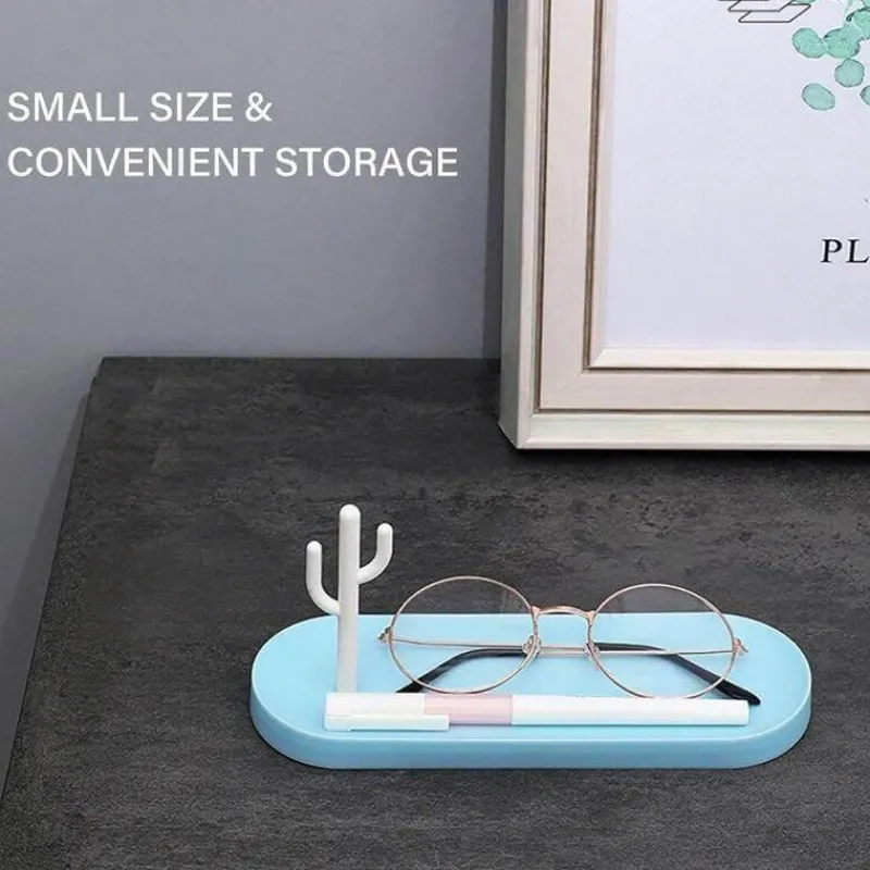 Tranquil Waters Badezimmer-Kaktus-Schreibtisch-Organizer – Kreative Aufbewahrungslösung für das Home Office