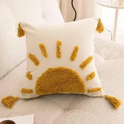 Pillow Haven Bettzeug-Kamelien-Jacquard-Kissenbezug – Luxuriöses nordisches Dekokissen für das Wohnzimmer